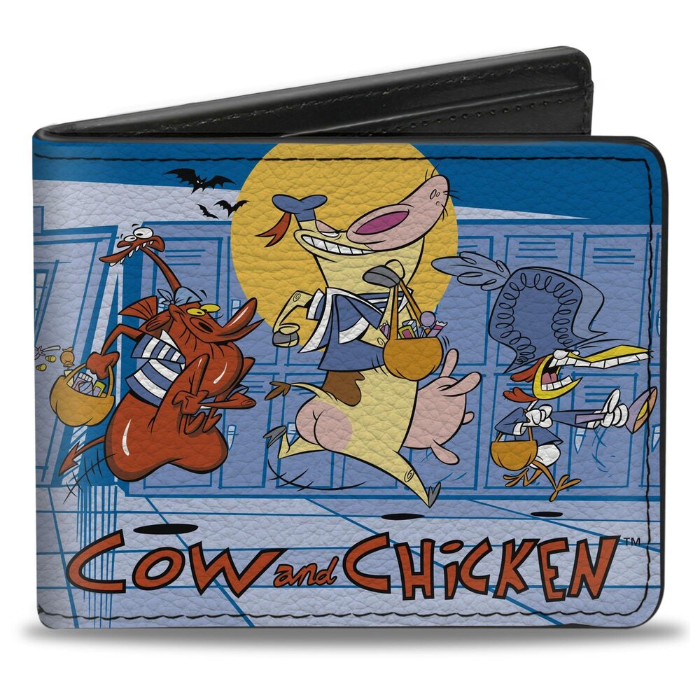 5083 Warner Bros. Animation Wallet, Bifold, Cow and Chicken with Red Guy
